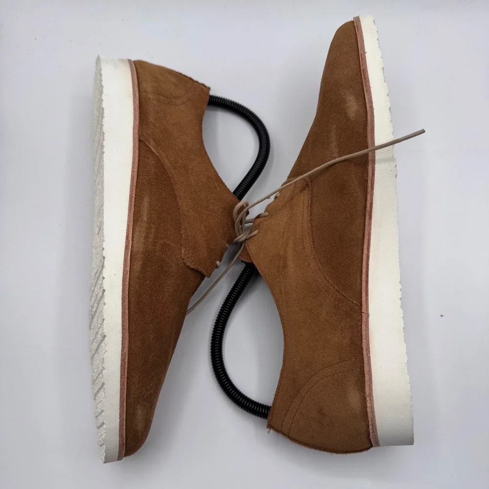 Nisolo Lightweight Flex Derby Oxfords Shoes Men's 8.5 Made in Peru Suede Leather